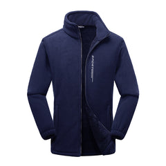 Men's Polar Fleece Outdoor Thickened Large Size Warm Double-faced Fleece Jacket