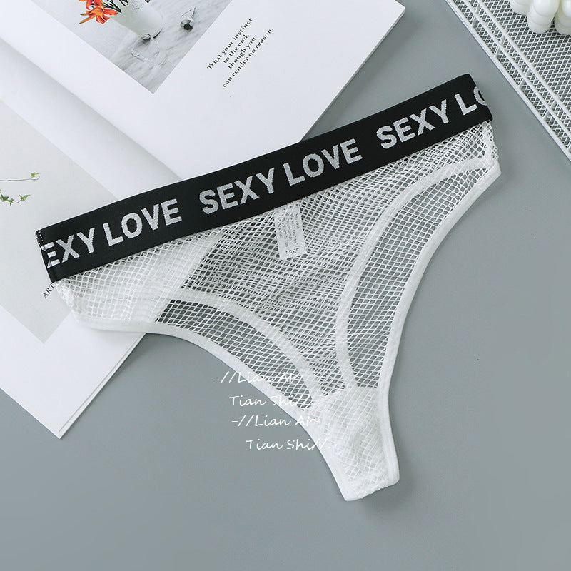 Transparent Mesh Lace Comfortable Thong