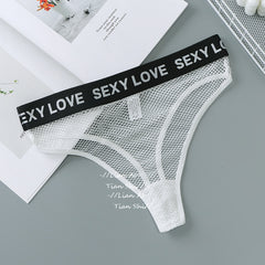 Transparent Mesh Lace Comfortable Thong