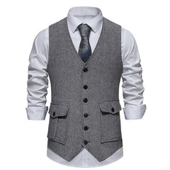 Men's Vintage Single Breasted Suit Vest