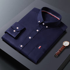 Men's Solid Color Business Casual Shirt