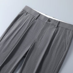 Mulberry silk high-end casual non-iron straight trousers