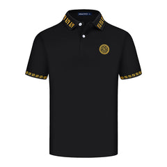 Daily business all-match solid color lapel polo shirt