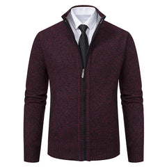 2023 New Autumn and Winter Men's Knitted Sweater Zipper Jacket