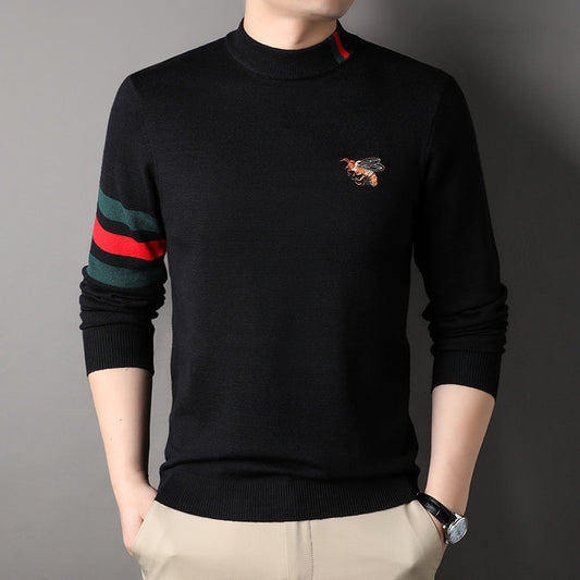 Autumn and winter half turtleneck thick sweater