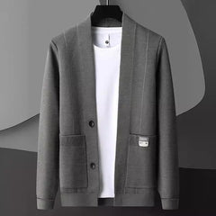 2024 Men's Pocket Printed Casual Loose Cardigan