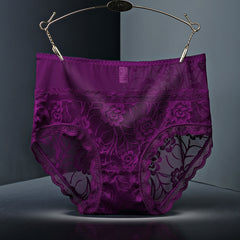 Sexy Lace Mesh Ice Silk Quick-drying Seamless Briefs
