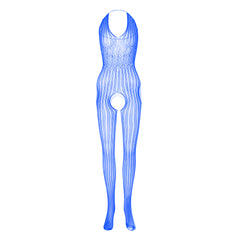 Men's one-piece fishnet stockings jacquard suspenders hollow
