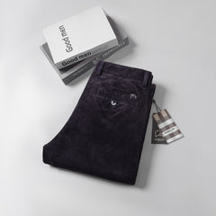 Men's New High-end Business Casual Stretch Winter Corduroy Casual Pants