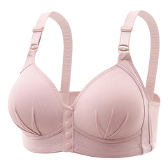 New Plus Size Front Button Wireless Bra