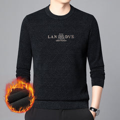 Thick fleece crew neck sweater