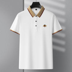 Thin ice silk embroidered polos