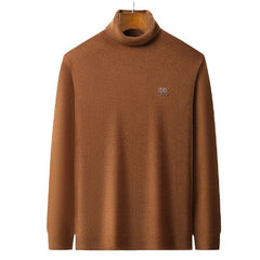 Men's High Collar Warm Jacquard Casual High-end Wool Sweater