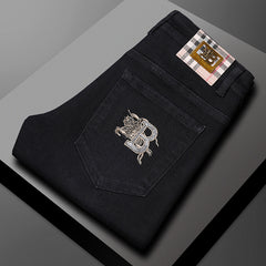 New Stretch Black Straight Jeans