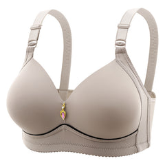 Plus Size No Steel Ring Comfortable Breathable Push Up Glossy Bra