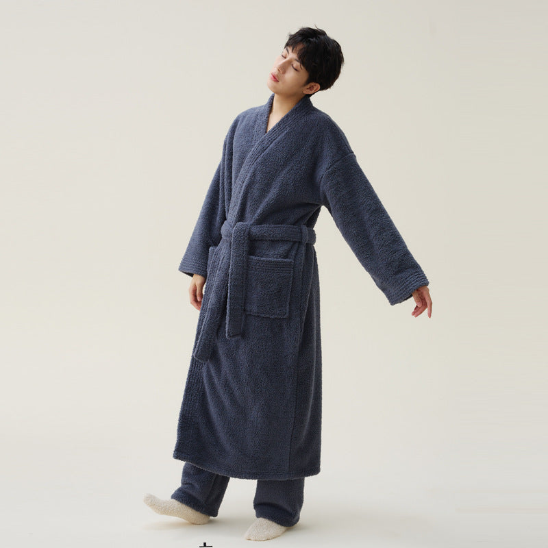New Winter Coral Fleece Thickened Nightgown