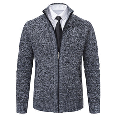 2023 New Autumn and Winter Men's Knitted Sweater Zipper Jacket