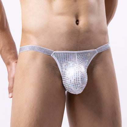 Sexy men's half-covered low waist briefs