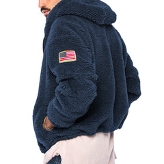 2023 Men's New Double-sided Velvet Warm Hooded Zipper Casual Jacket