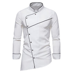 Men's Business Stand Collar Casual Dress Shirt