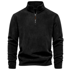 Men's Stand-up Collar Half-zip Long-sleeved Trendy Versatile Top