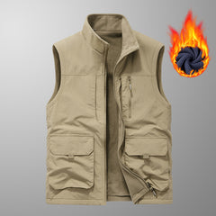 Men's High-end Double-sided Polar Fleece Waterproof Warm Vest