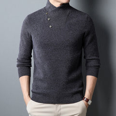 Men's High Collar Thickened High-end Casual Warm Wool Sweater