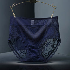 Sexy Lace Mesh Ice Silk Quick-drying Seamless Briefs