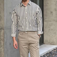 Men's New Gentleman High-quality Striped Plaid Business Casual Shirt