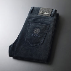 Men's Corduroy Business Straight Thermal Casual Pants