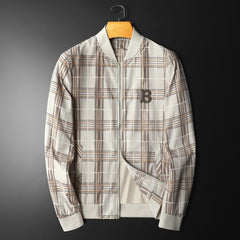 2023 New Men's Plaid Print Casual Jacket