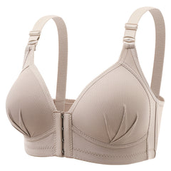Large size front clasp no steel ring beautiful back bra