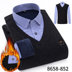 2023 Winter Business Casual Holiday Two Piece Warm Shirts