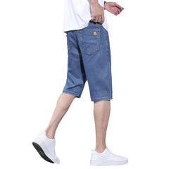 Men's All-match Straight Ice Silk Denim Shorts