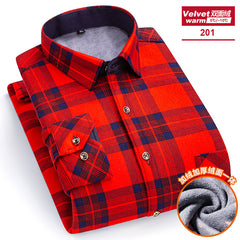 Men's Long-sleeved Double-sided Velvet Loose Casual Shirt