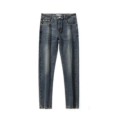 High-end stretch all-match dark jeans