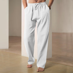2024 New Men's Simple Fashion Solid Color Casual Straight Pants