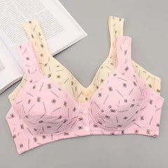 Front clasp no steel ring push up large size bra