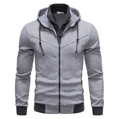 Men's Stylish Casual Contrast Hooded Jacket