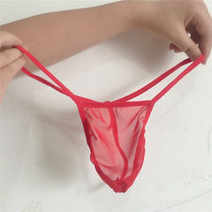 Men's Elastic Transparent Mesh Sexy Thong