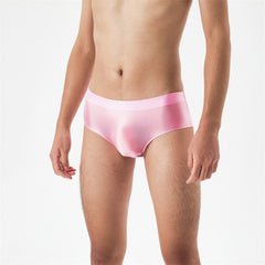 Men's Glossy Silky Transparent High Elastic Briefs