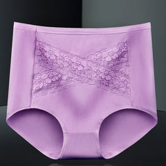 Women's Tummy Control Breathable High Waist Lace Panties