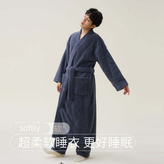 New Winter Coral Fleece Thickened Nightgown