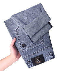 Stretch high waist straight jeans