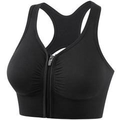 Plus size cutout beauty back zipper bra