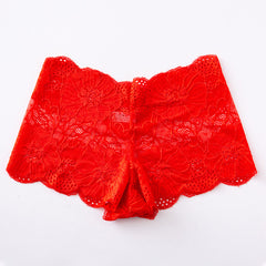 Low-waist Lace Sexy Seamless Breathable Hollow Boxer Briefs