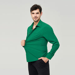 Men's Large Size Stretch Business Casual Shirt