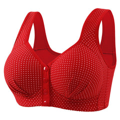 Front buckle pure cotton no wire breathable bra
