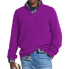 Men's Casual Bottoming Zipper Turtleneck Sweater