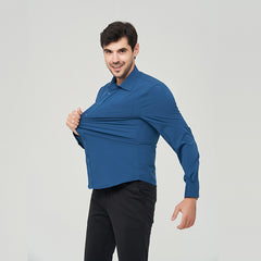 Men's Large Size Stretch Business Casual Shirt